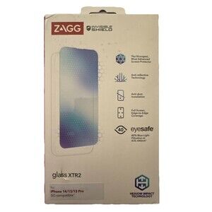 ZAGG InvisibleShield (Glass XTR2) Protector for iPhone 14 / iPhone 13 / 13 Pro